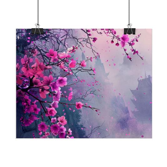 Pink Plum Blossom Wall Art