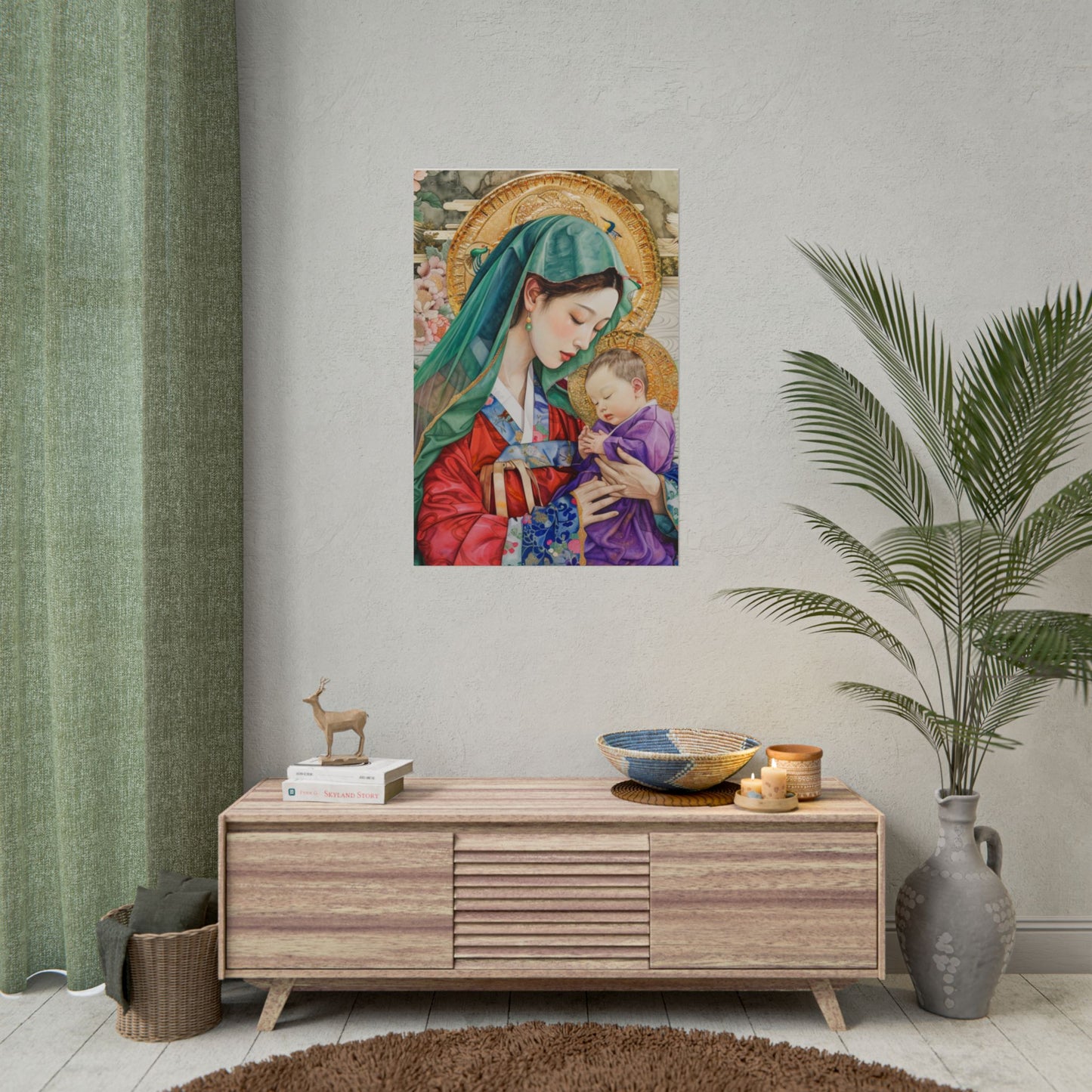 Madonna and Child Poster — Elegant Religious Art Print (Rolled Poster)