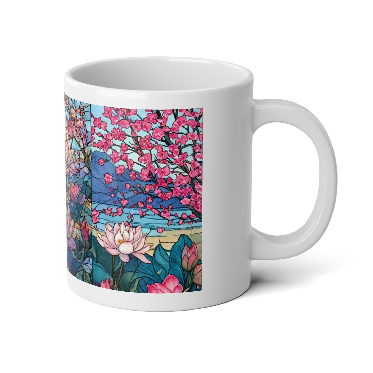 Lotus Stained Glass Art Coffee Mug