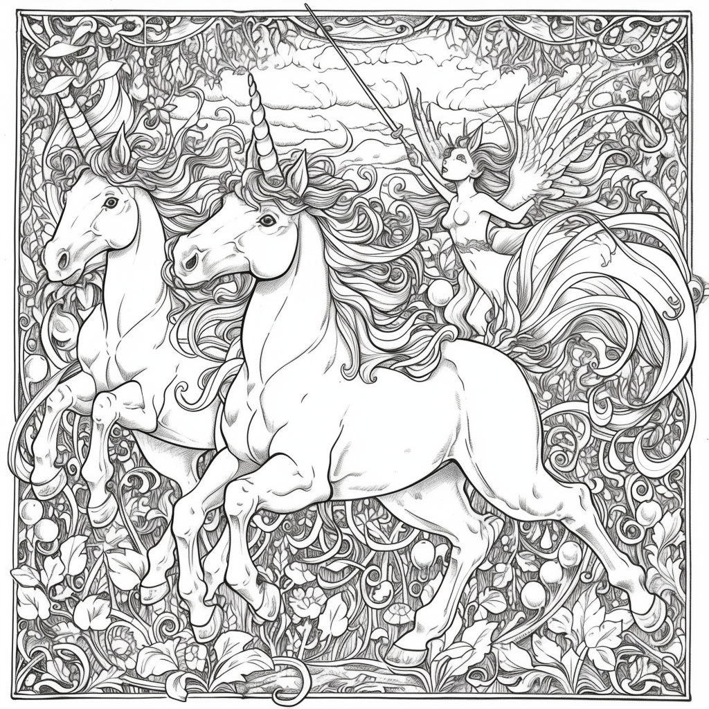 Dancing Unicorns in Moonlight