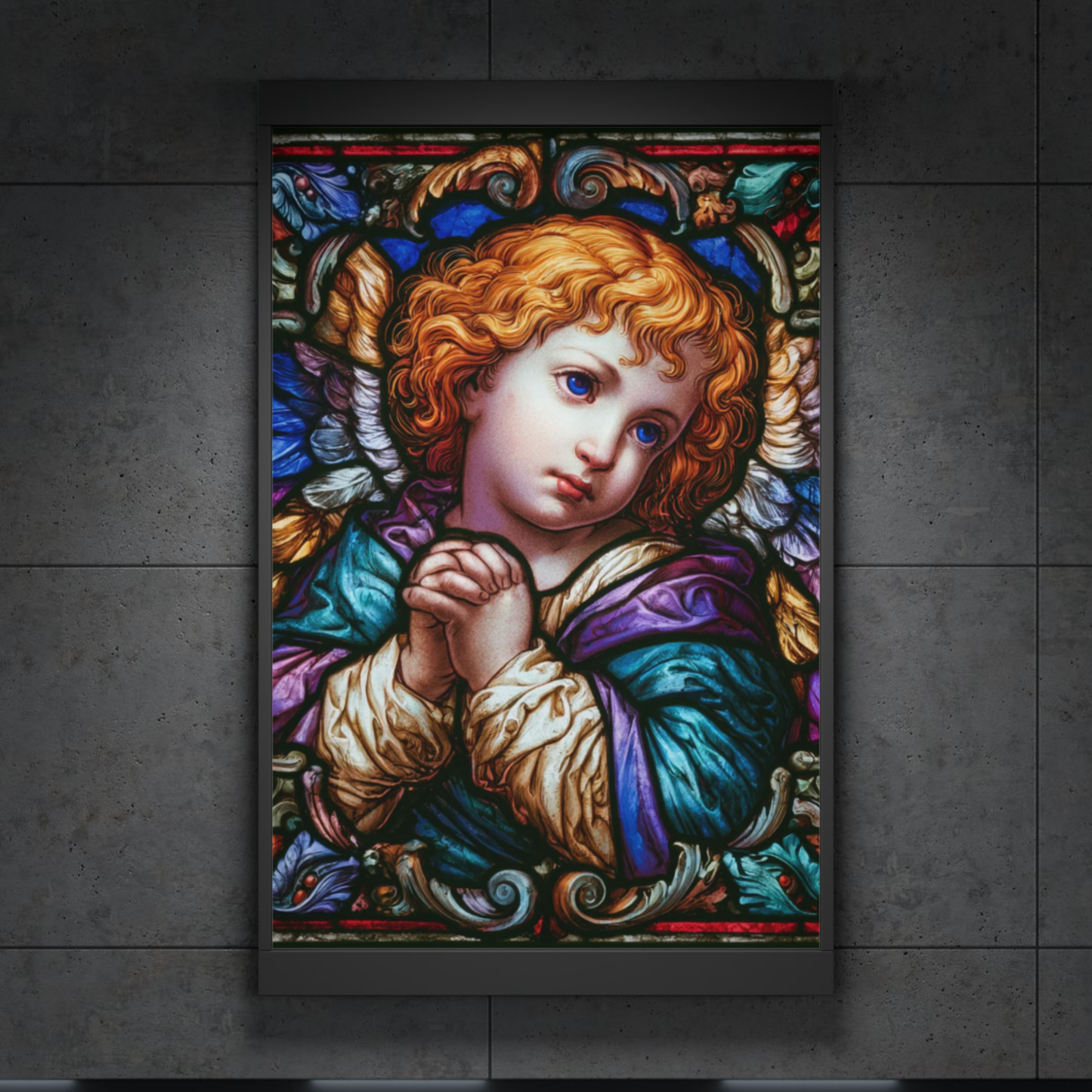 Stained Glass Angel Poster