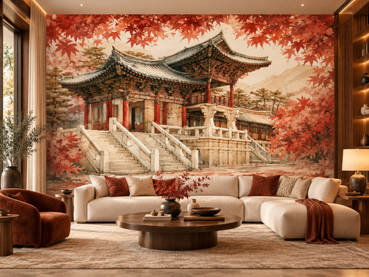 Fine Art Poster Temple Pavilion Architectural Wall Decor