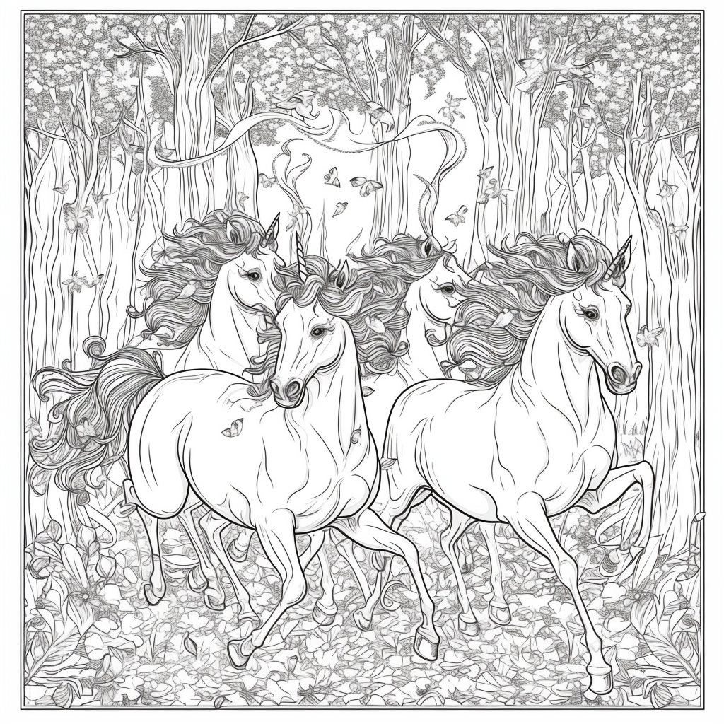 Dancing Unicorns in Moonlight