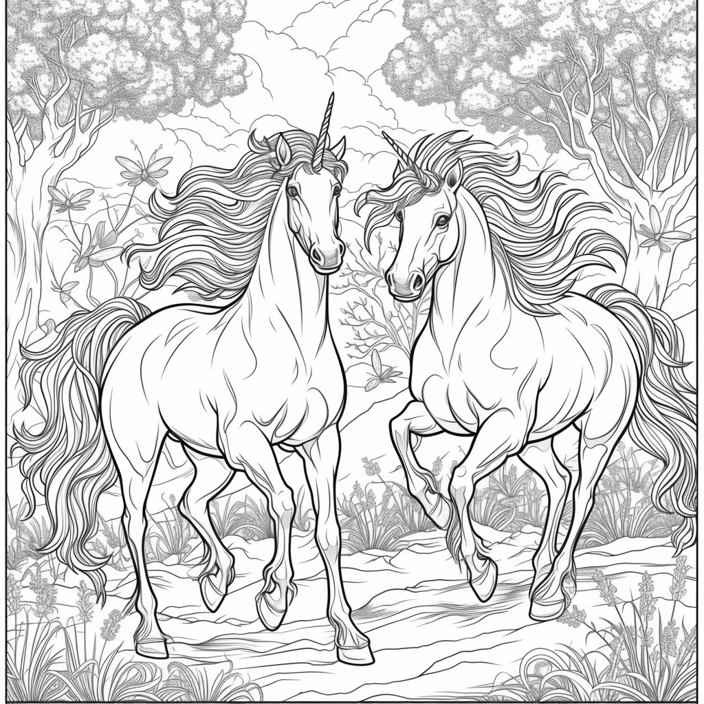Dancing Unicorns in Moonlight
