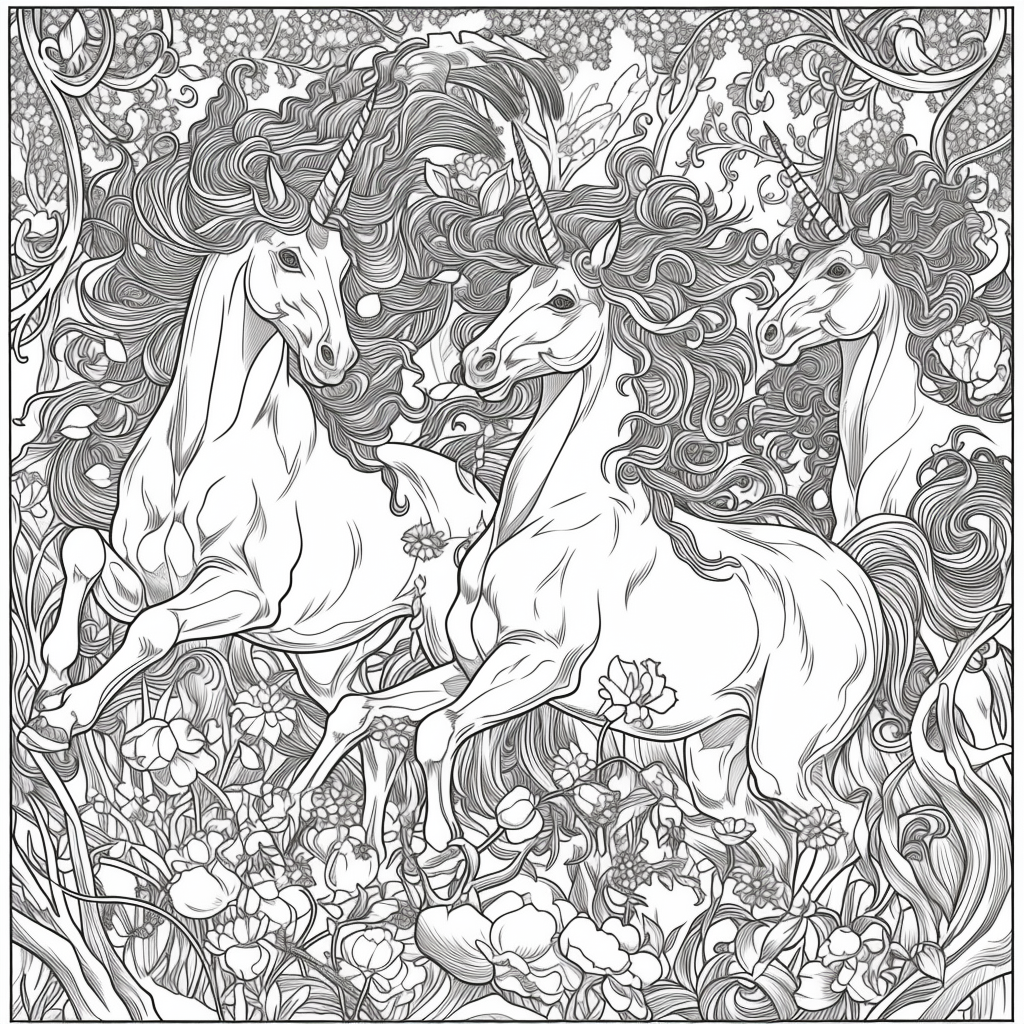 Dancing Unicorns in Moonlight