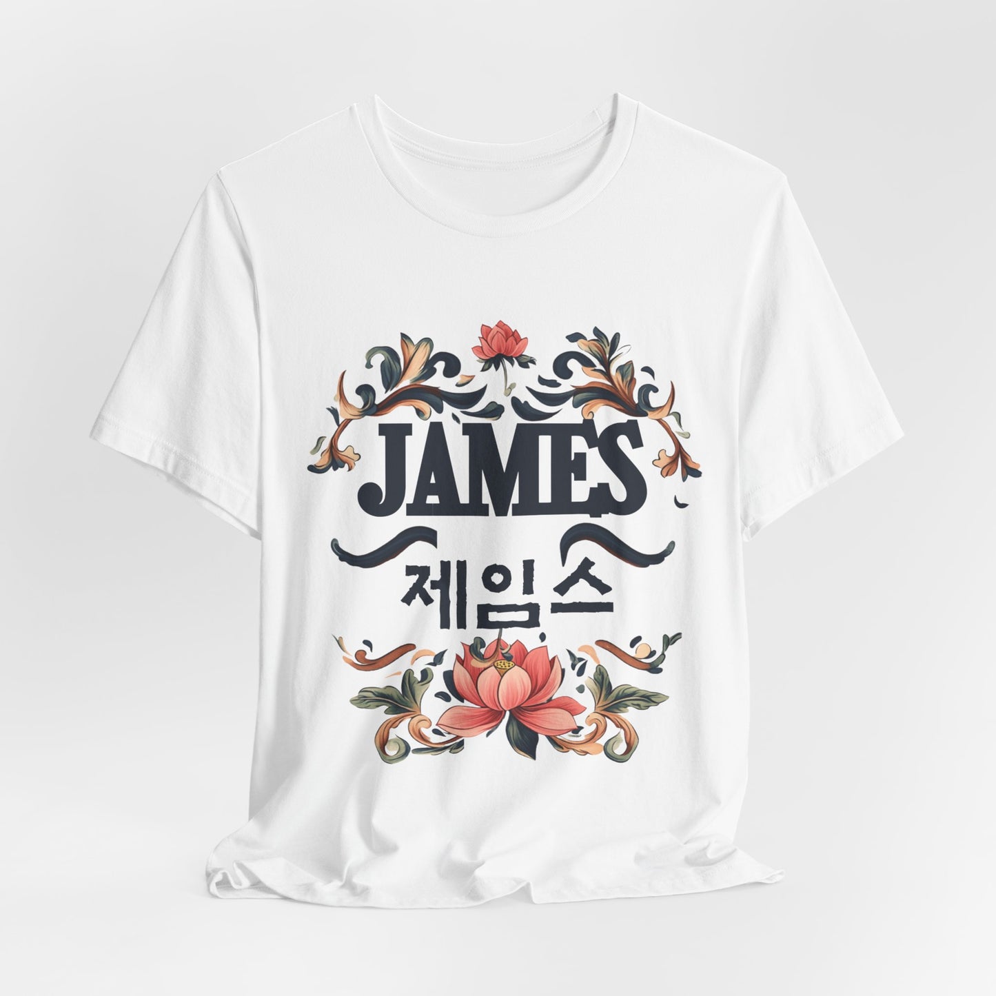 Personalized Korean Name T-Shirt – Custom English & Hangul Name Tee