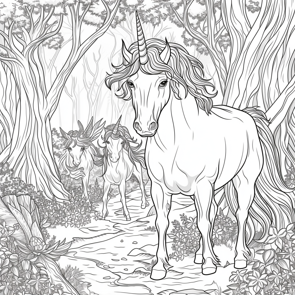 Dancing Unicorns in Moonlight