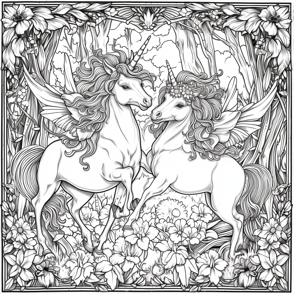 Dancing Unicorns in Moonlight