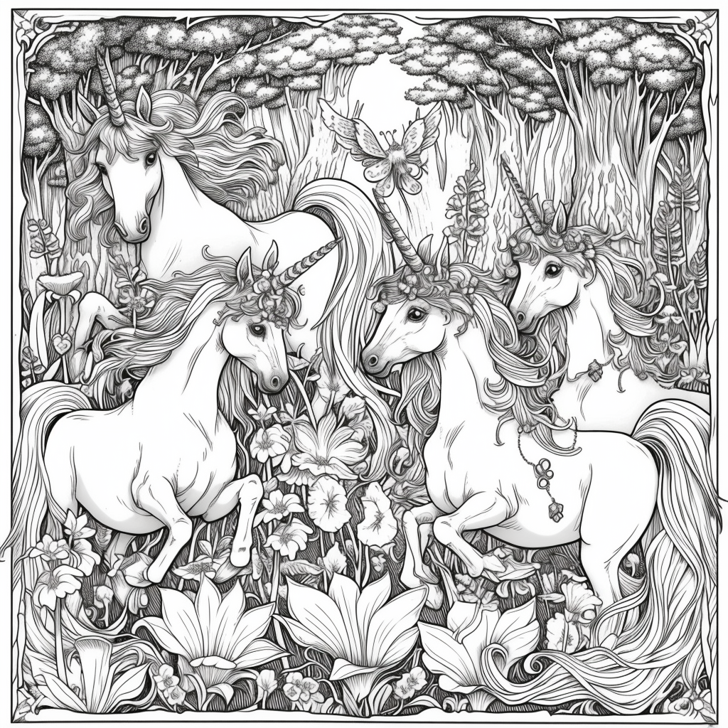 Dancing Unicorns in Moonlight
