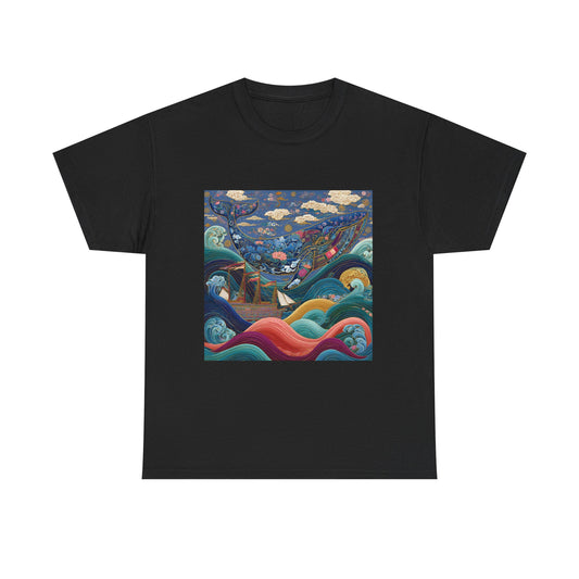 T-Shirt — Colorful Surreal Ocean Landscape Art Tee
