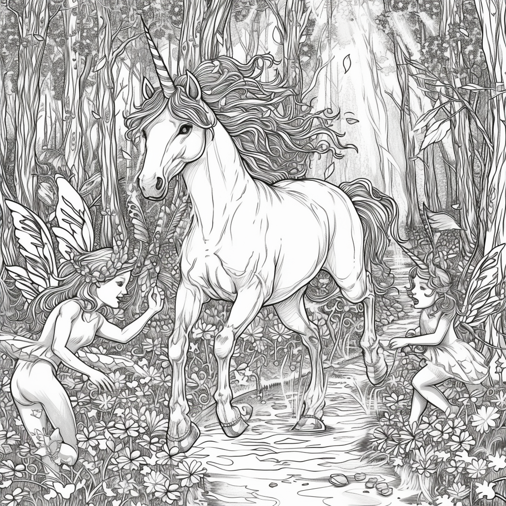 Dancing Unicorns in Moonlight