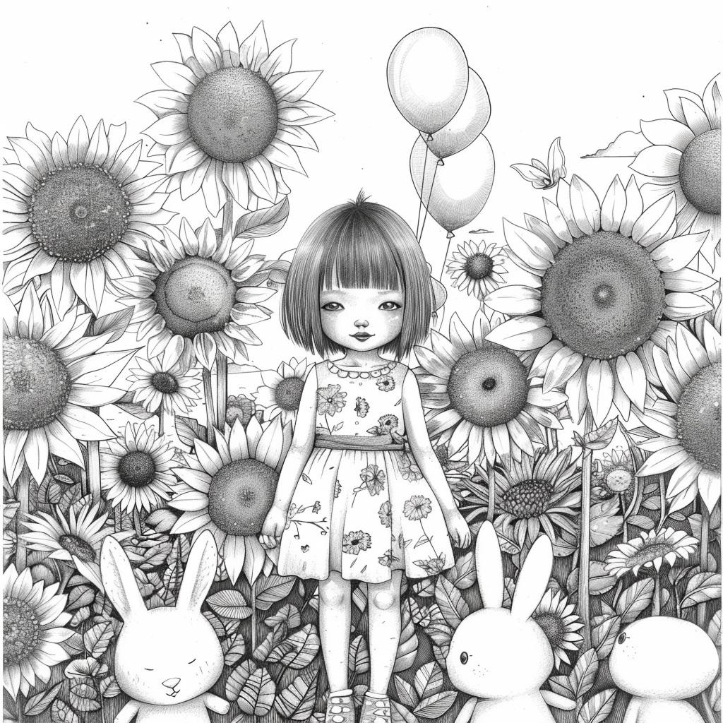 Sunflower Garden Afternoon