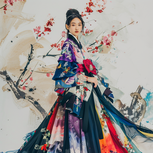 Ethereal Grace: The Modern Hanbok Muse