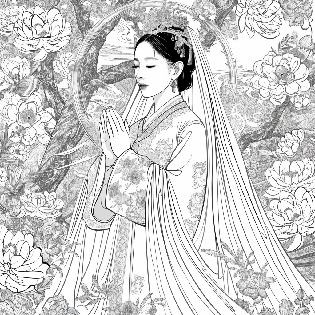 Divine Radiance – The Serene Lotus Priestess
