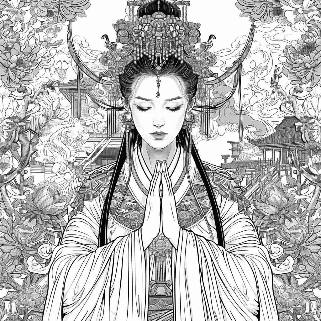 Divine Radiance – The Serene Lotus Priestess