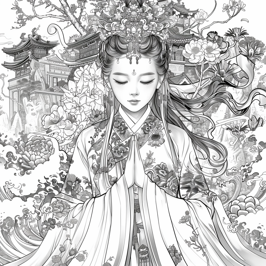 Divine Radiance – The Serene Lotus Priestess