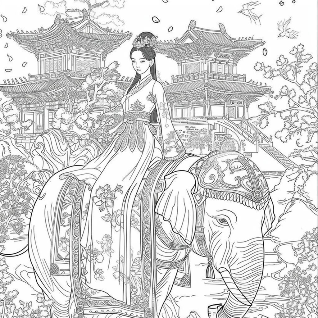 he Blossom Princess and Her Elephant