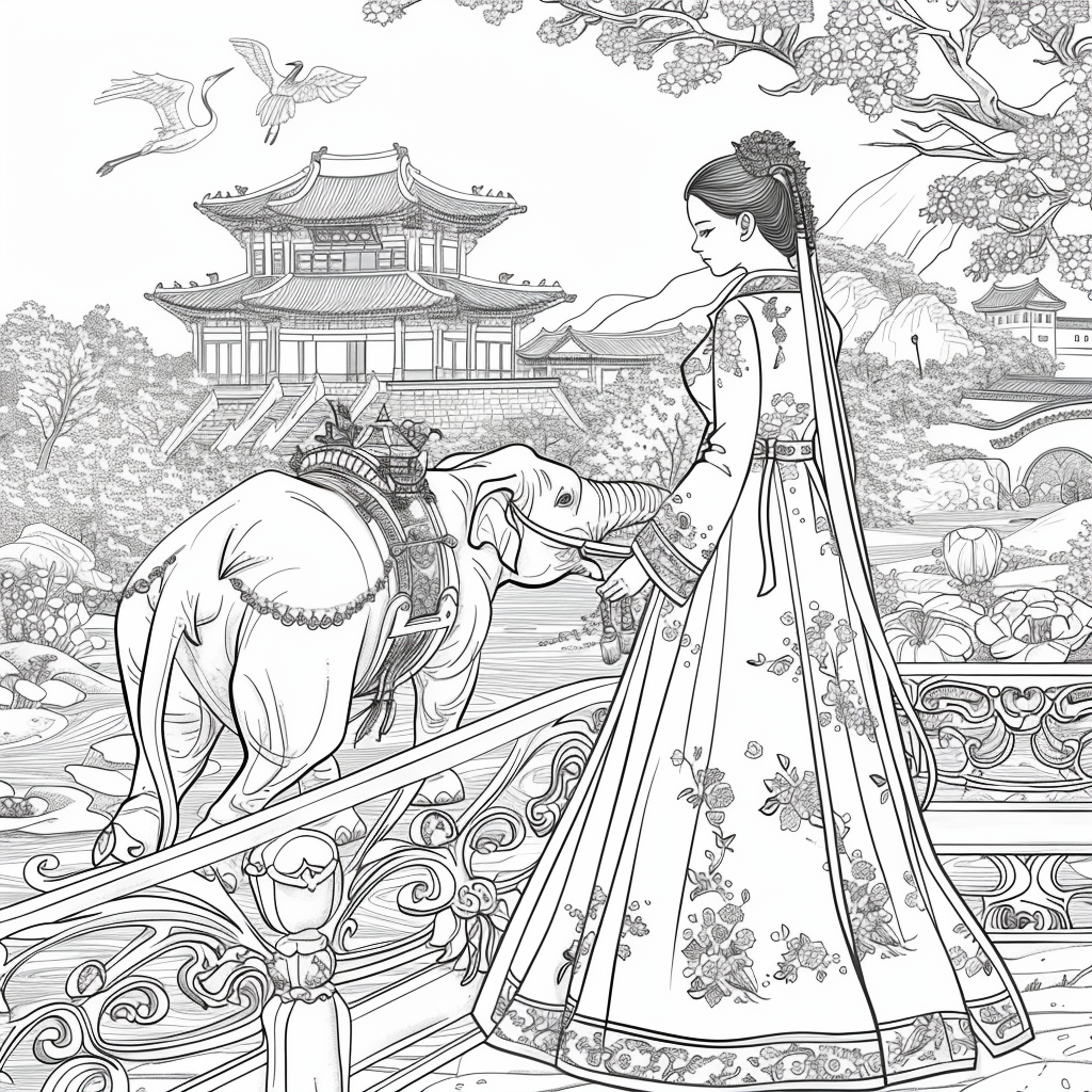 he Blossom Princess and Her Elephant