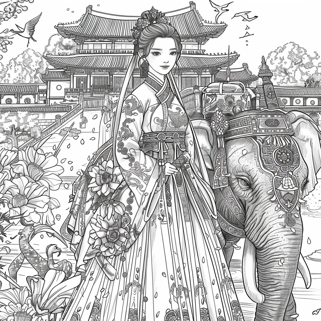 he Blossom Princess and Her Elephant