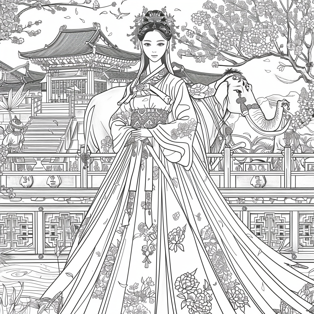 he Blossom Princess and Her Elephant
