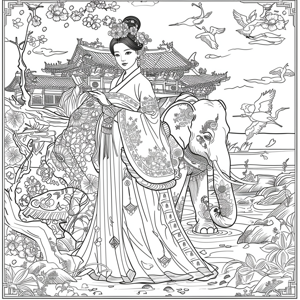 he Blossom Princess and Her Elephant