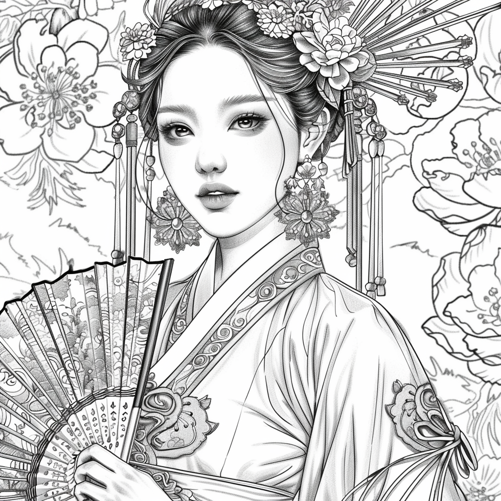 Radiant Blossoms: The Lady of Golden Grace