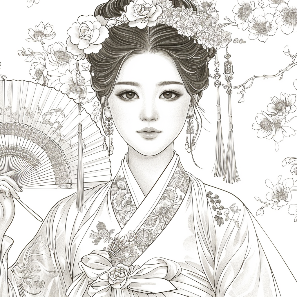 Radiant Blossoms: The Lady of Golden Grace