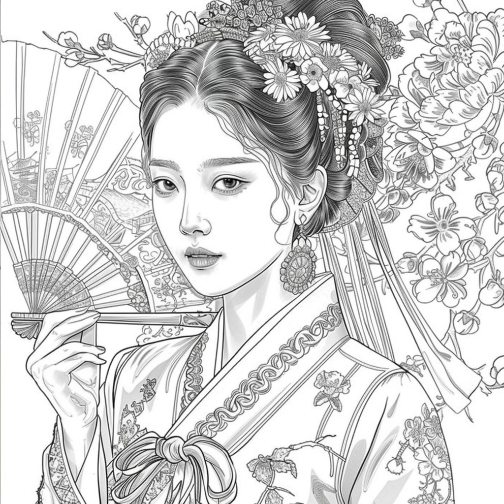 Radiant Blossoms: The Lady of Golden Grace