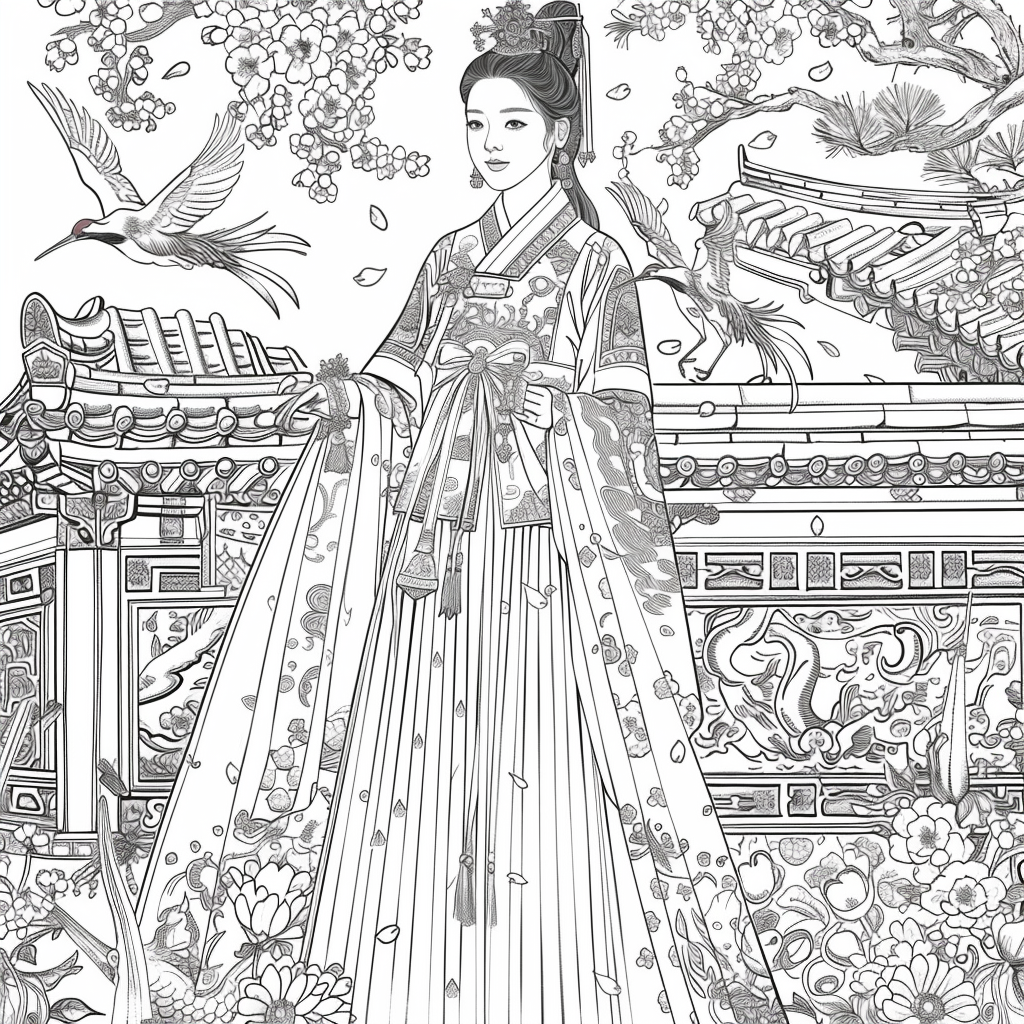 Crane Princess of Spring Blossoms