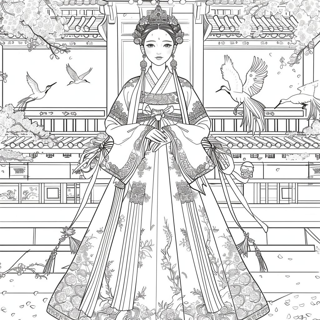 Crane Princess of Spring Blossoms