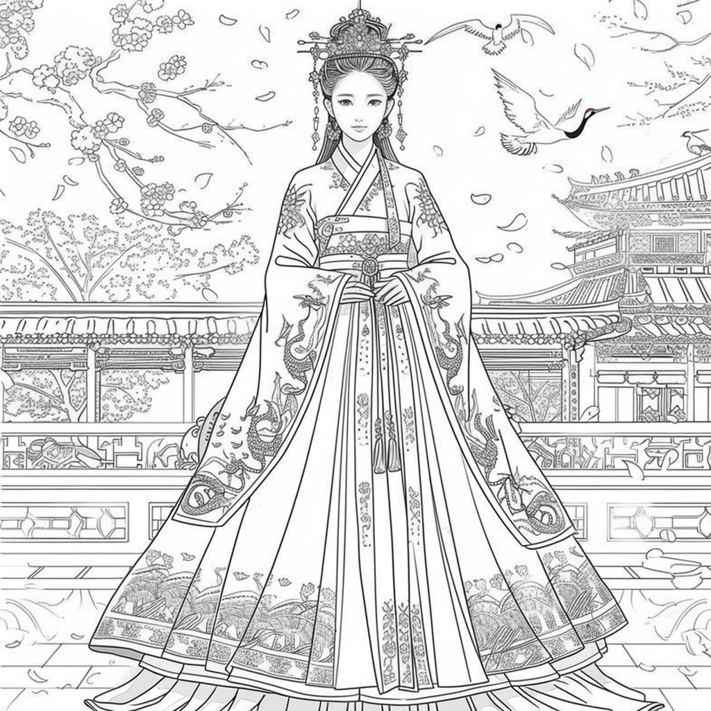Crane Princess of Spring Blossoms