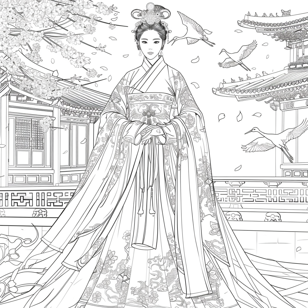 Crane Princess of Spring Blossoms