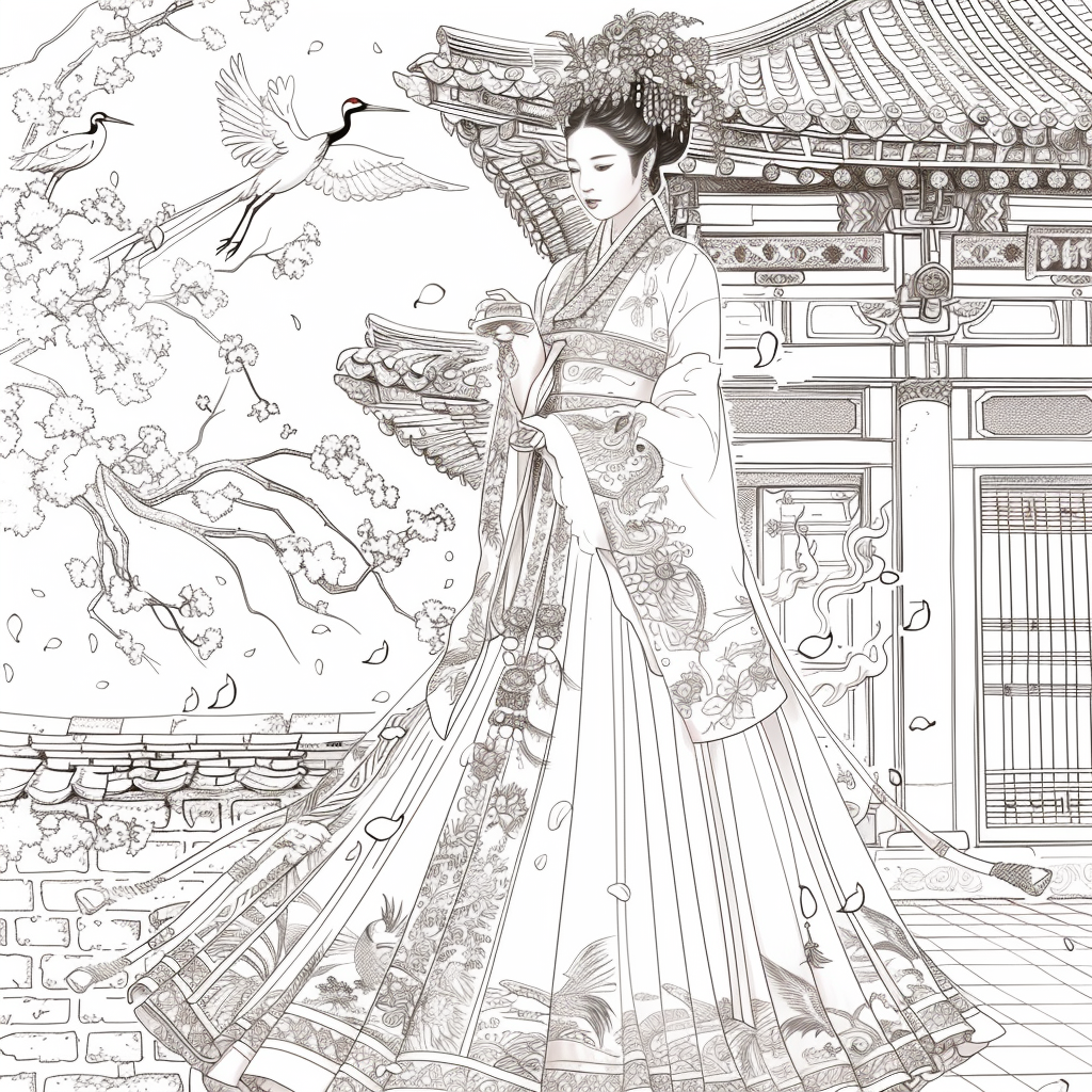 Crane Princess of Spring Blossoms