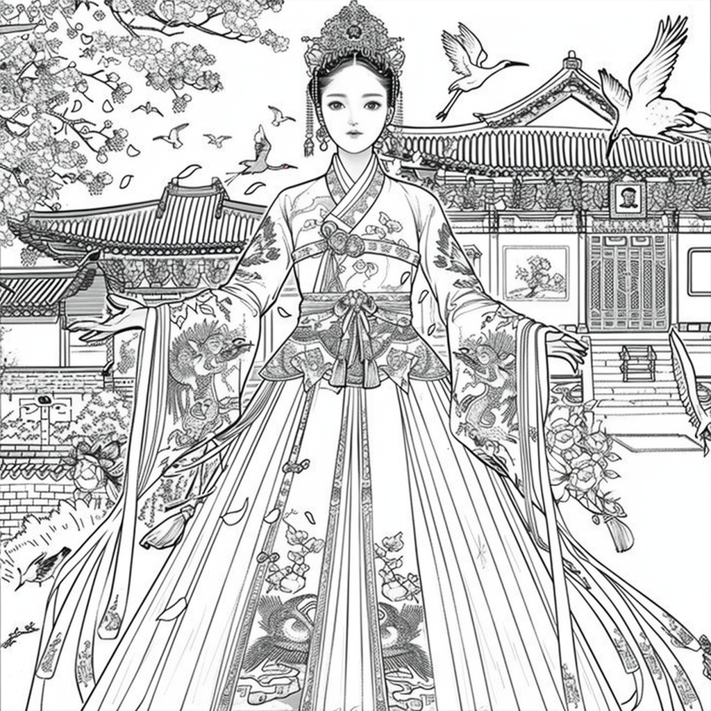 Crane Princess of Spring Blossoms
