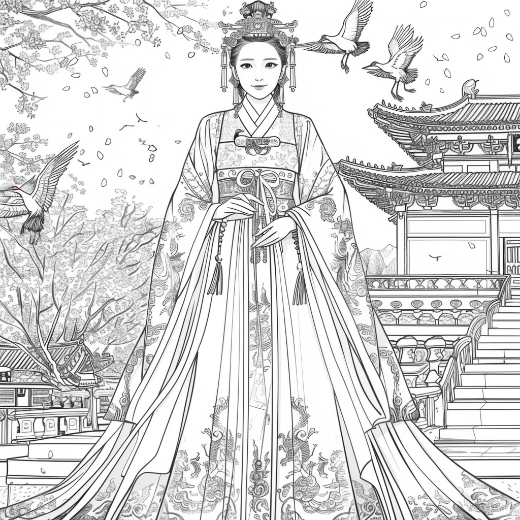 Crane Princess of Spring Blossoms