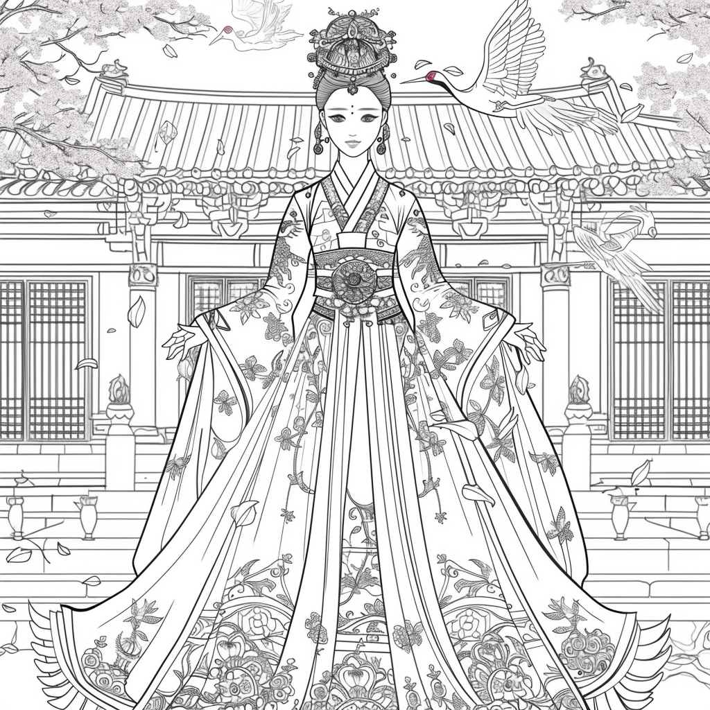 Crane Princess of Spring Blossoms