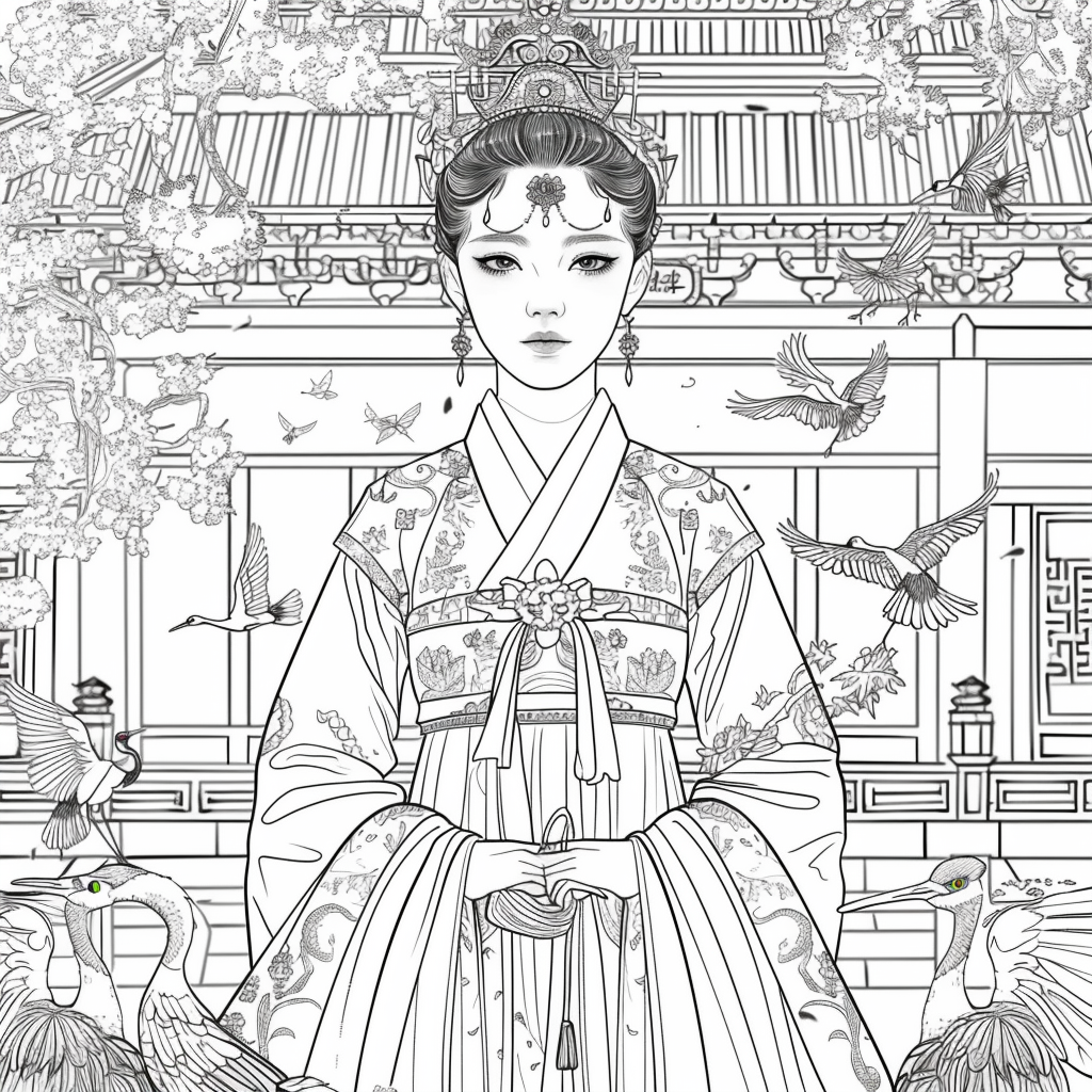 Crane Princess of Spring Blossoms