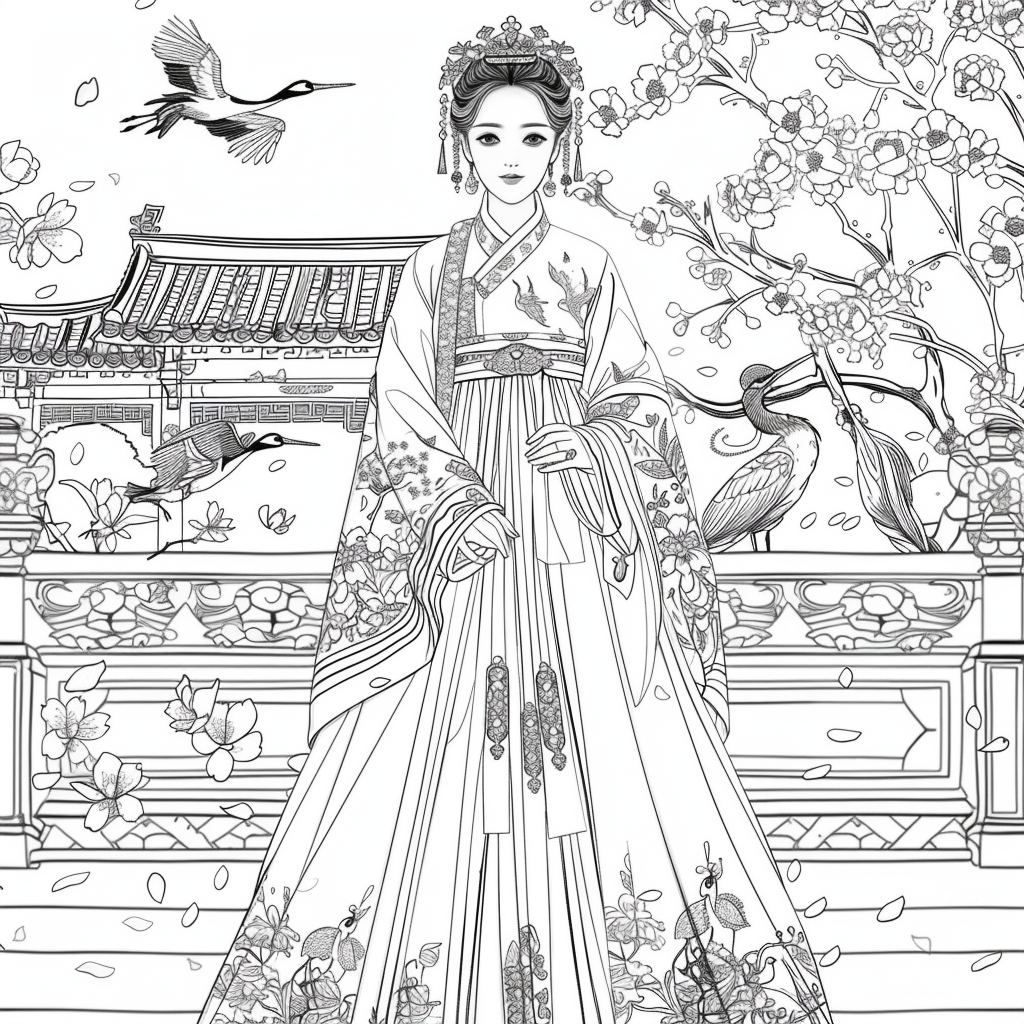 Crane Princess of Spring Blossoms