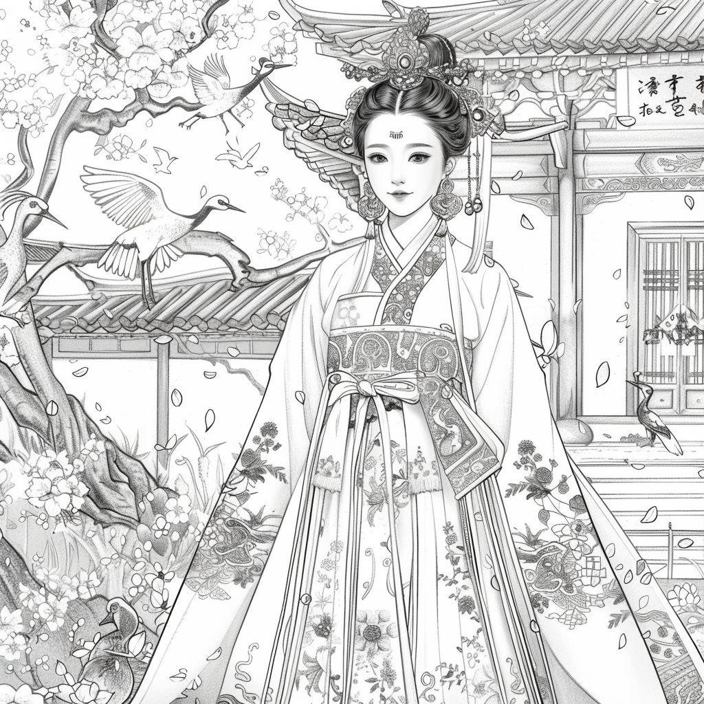 Crane Princess of Spring Blossoms