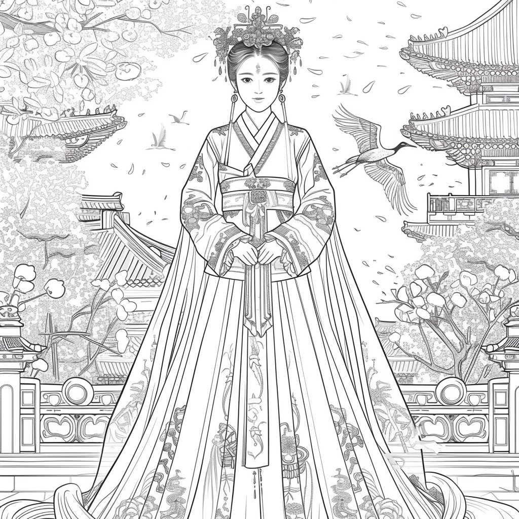 Crane Princess of Spring Blossoms