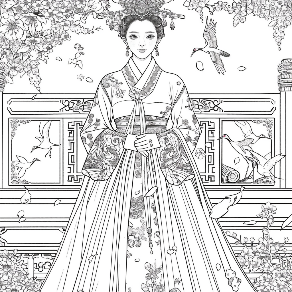 Crane Princess of Spring Blossoms