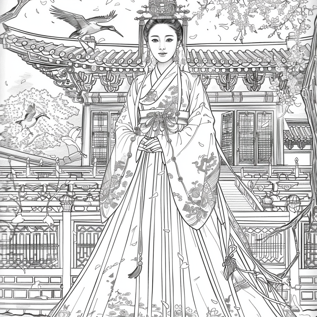 Crane Princess of Spring Blossoms
