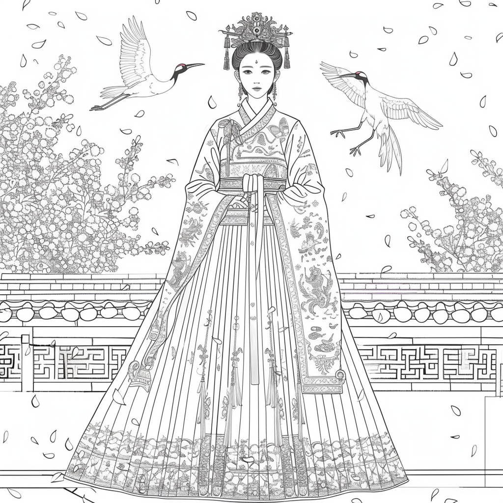 Crane Princess of Spring Blossoms