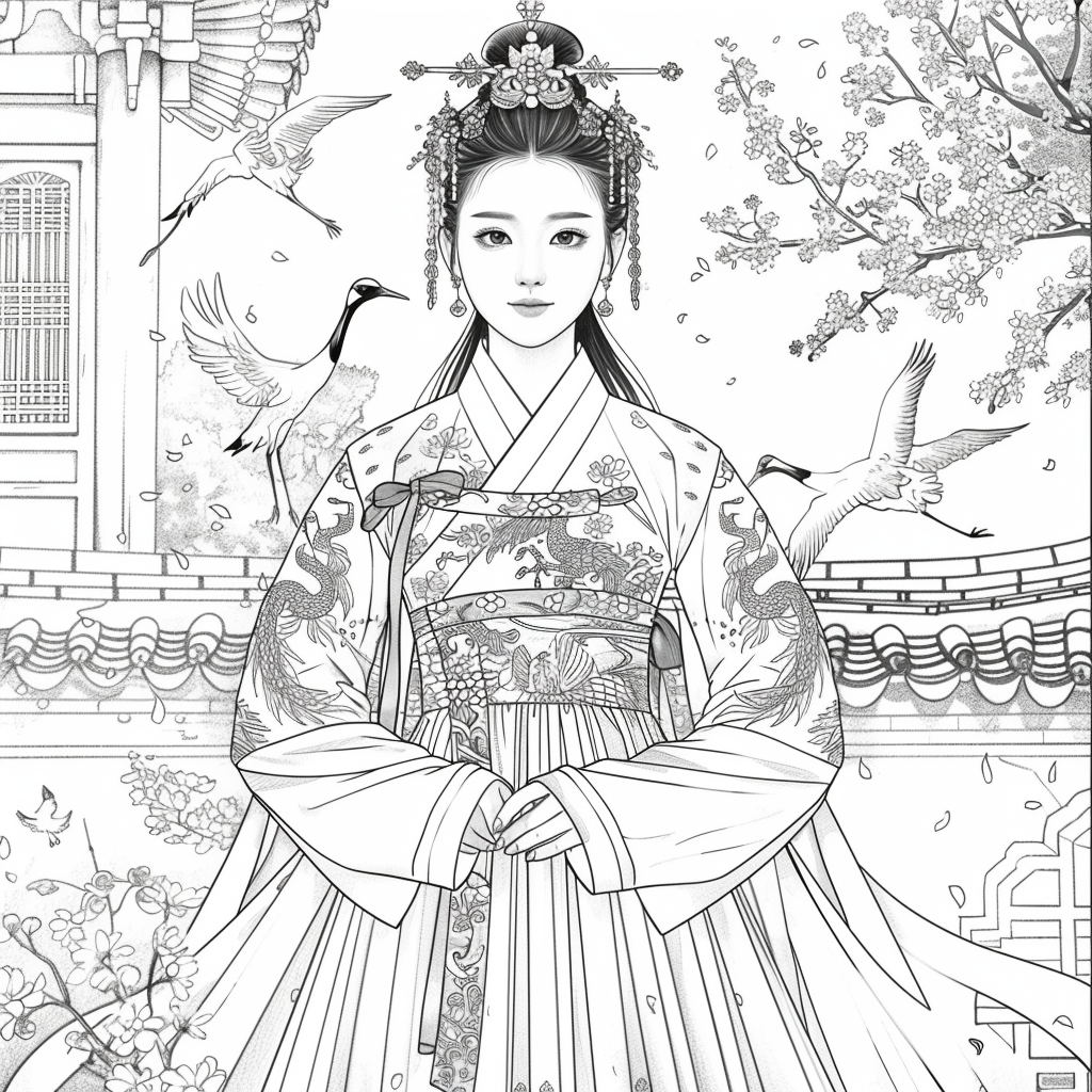 Crane Princess of Spring Blossoms