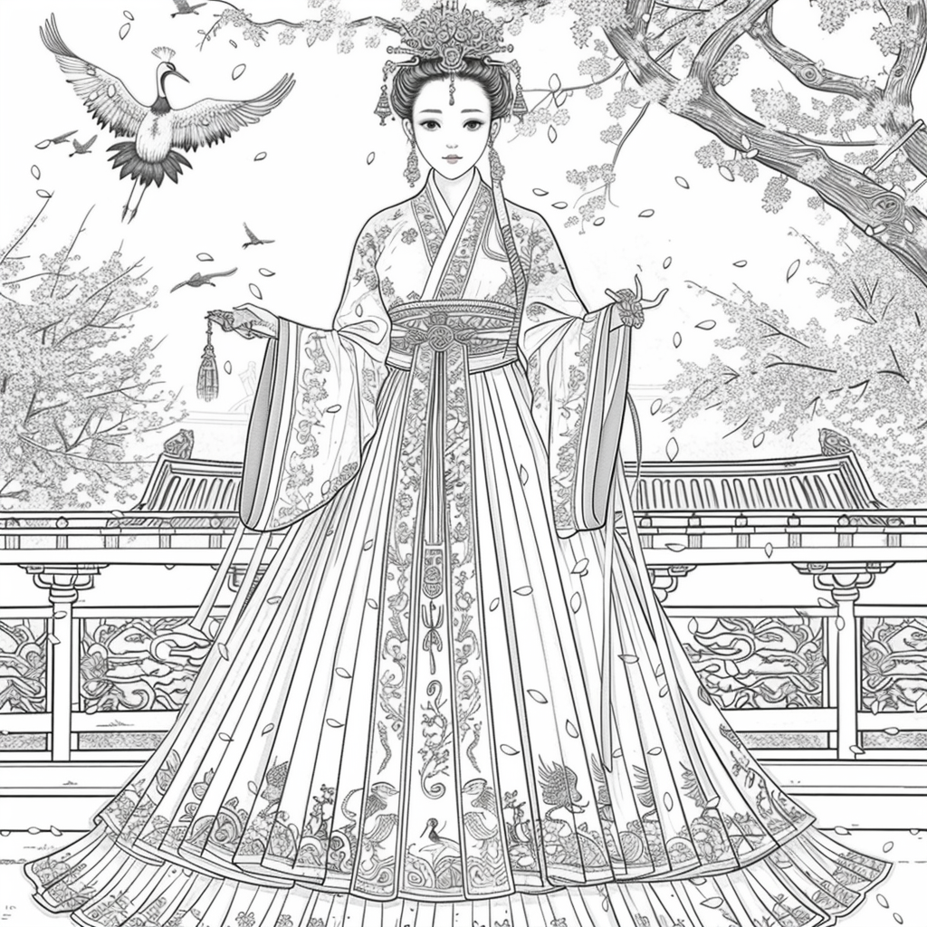 Crane Princess of Spring Blossoms