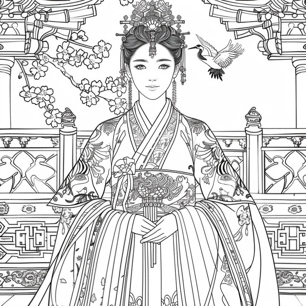 Crane Princess of Spring Blossoms