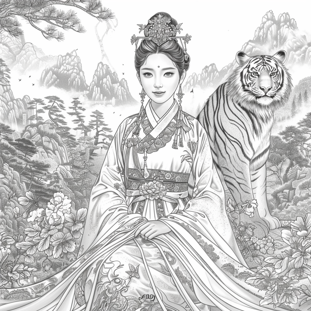 The Queen and the Tiger Guardian