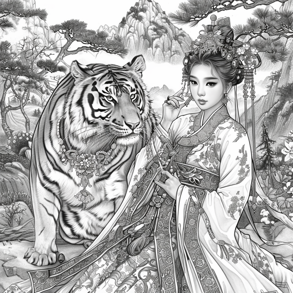 The Queen and the Tiger Guardian