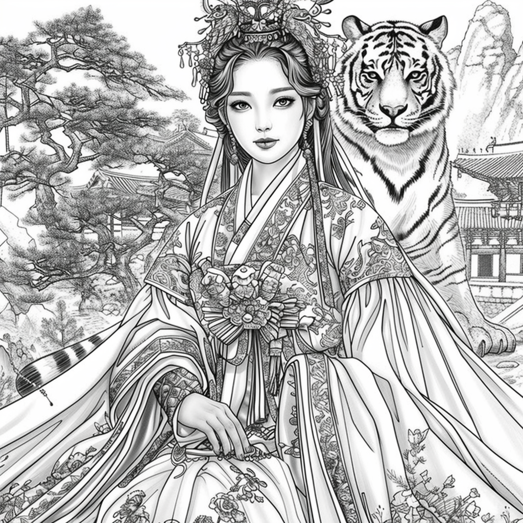 The Queen and the Tiger Guardian