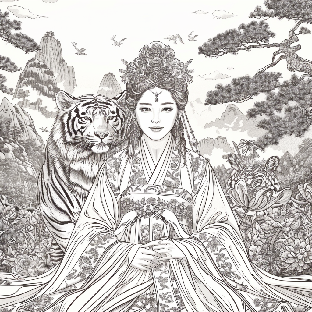 The Queen and the Tiger Guardian